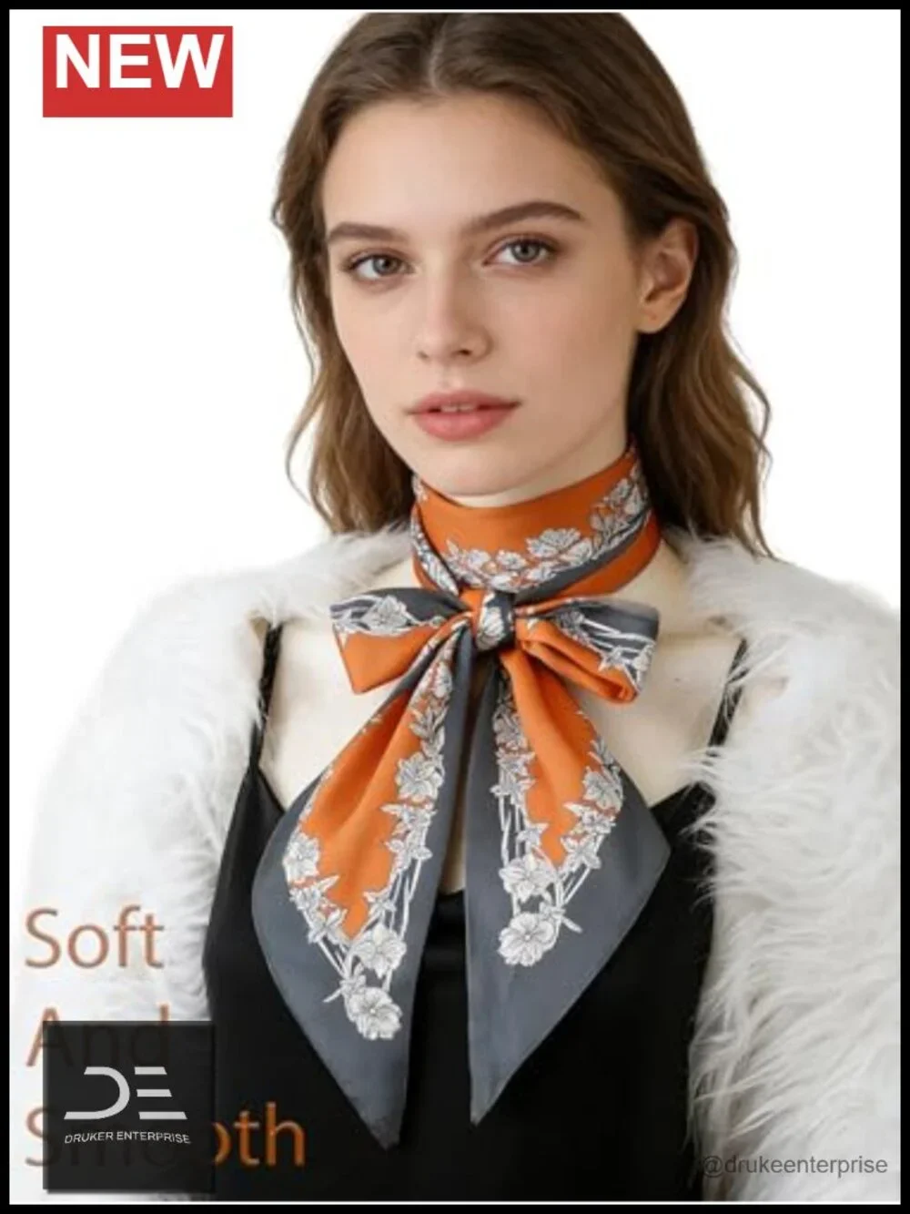 Silky Lightweight Long Scarf for Women - Fashion Head Neck Scarf